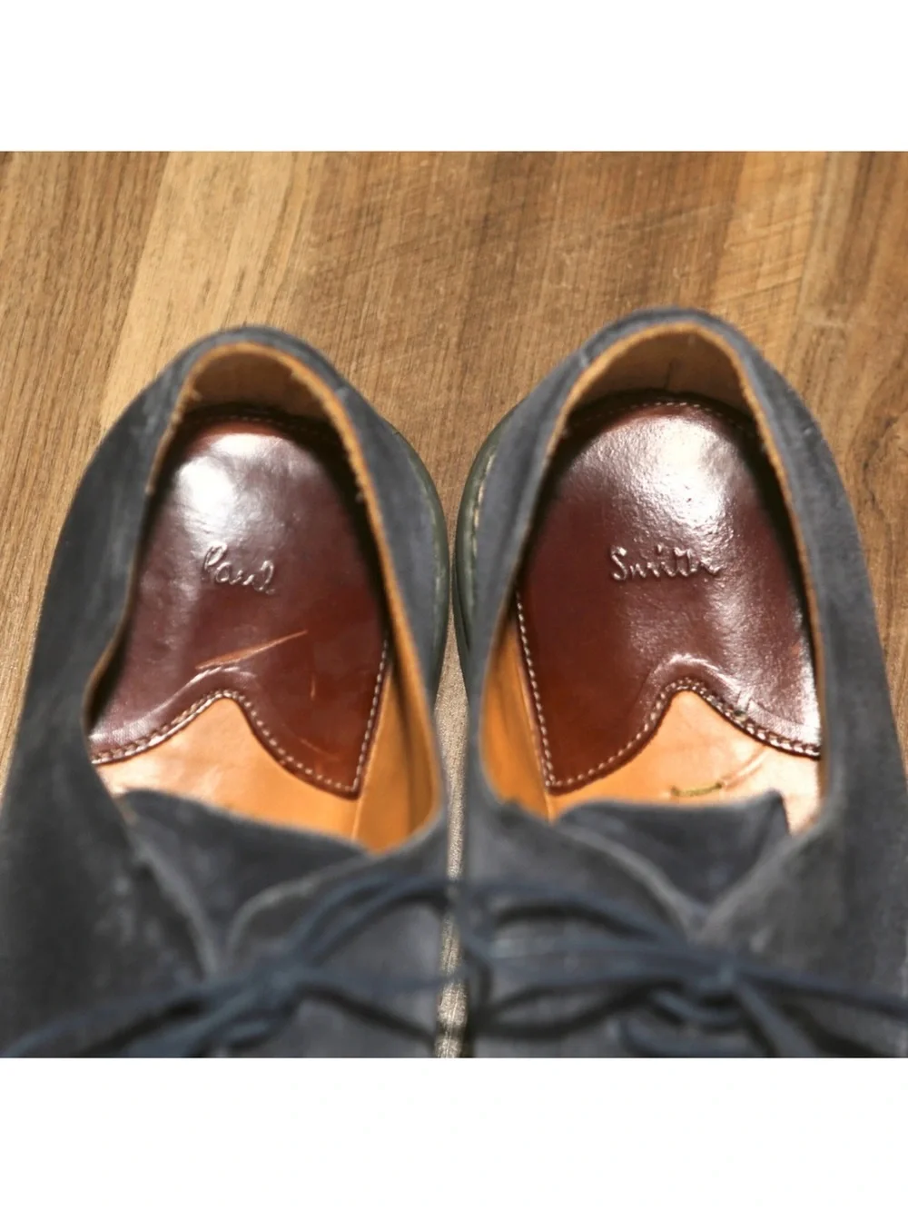 PAUL SMITH - Gray Suede Leather Derby Lace-Up Shoes ITALY - Men's Size US 9.5